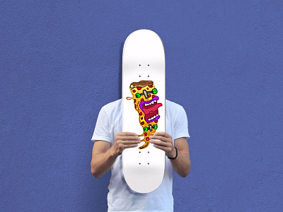 Pizza Skateboard design illustration illustrator pizza skateboard vector