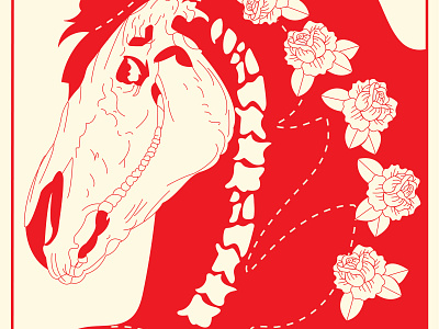 Mattiel Poster Design design horse illustration illustrator mattiel skull third man records