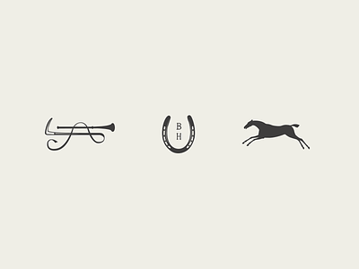 Fox Hunting Icons equestrian horse icon illustration logo mark vector