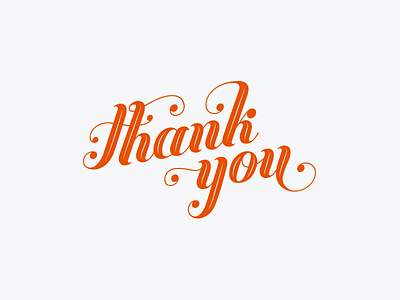 Thank You greeting card lettering letterpress stationery thank you typography