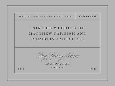 Letterpress Save the Date letterpress save the date typography vintage wedding