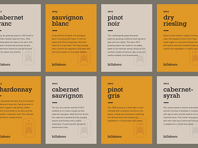 Winery Tasting Notes brand minimal typography wine winery