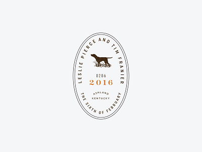 Hound Wedding Design dog hound illustration typography vintage wedding