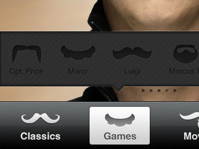 Mustache album app camera cpt. price mario photo