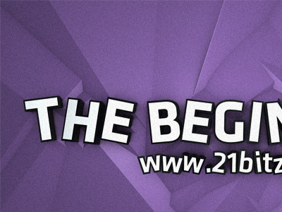 The Beginning 21bitz purple typography wallpaper