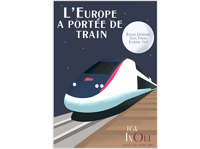 Affiche SNCF style Art Deco