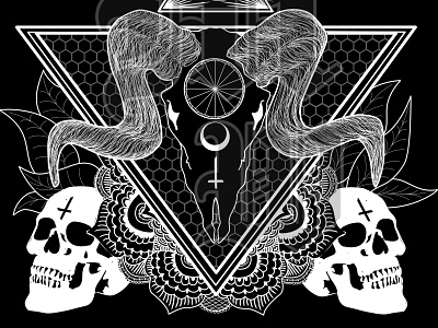 Dark/Gothic/Metal or Tattoo inspired graphic design affinitydesigner design digital art illustration tattoo tattoo art