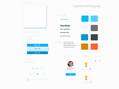 Experimental Styleguide styleguide ui user interface design