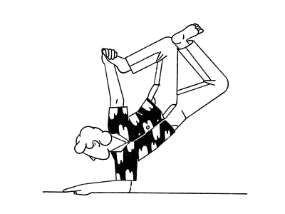 Dance balance black and white character dance dancer dancing line illustration street dance