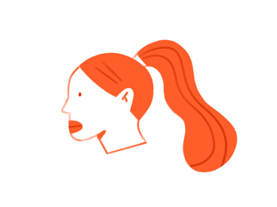 Profile character face ponytail portraitillustration profile profile portrait simple clean interface simplecharacter woman
