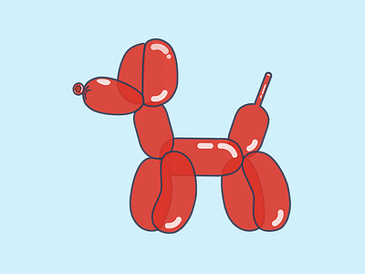 Balloon Animal animal baloon dog icon illustration