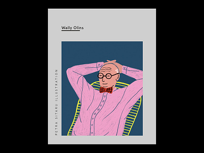 Wally Olins illustration person pink portrait wallofwally