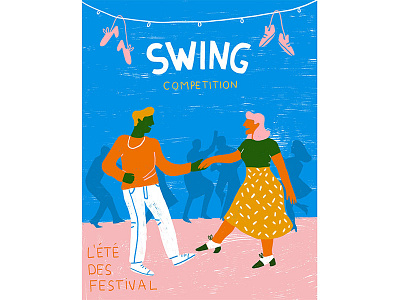 Swing Poster card dance event postcard poster poster art swing