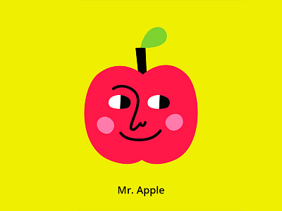 Mr Apple apple face fruit