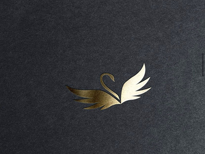 golden swan ( animal logo )