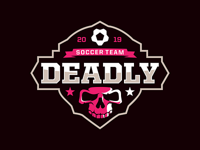 Deadly ball baseball bone emblems illustration logo logotype soccer