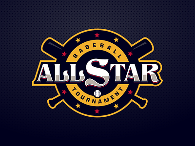All Star ball baseball branding design emblems illustration logo logotype sport star
