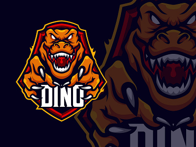 Dino masscot logo esport