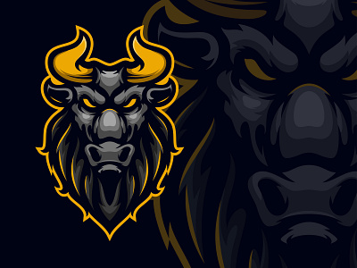 Buffalo masscot logo esport animallillustration animallogo design esport esportlogo gamer graphic design illustration logo logo design logo esport logo illustration logoesportillustration logogame masscot logo vector