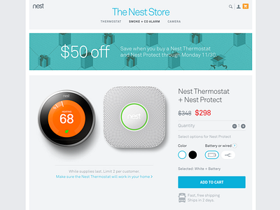 Nest Bundle Product Page black friday nest product page promotion thanksgiving upsell