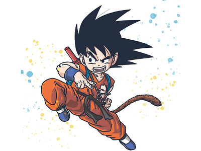 Little Goku Go adventure anime dragonball drawing fighting goku kakarot manga sun goku 孫悟空