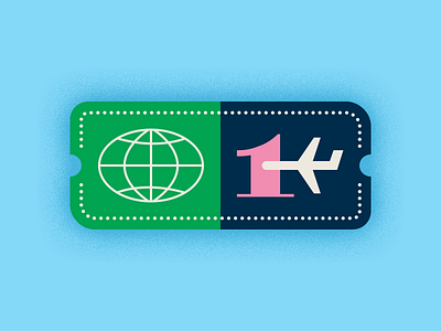 1st airplane blue design green illustration pink plane