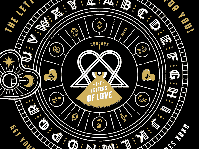 The Letters Of Love - Happy Valentines! black board ouija spooky valentines valentines day