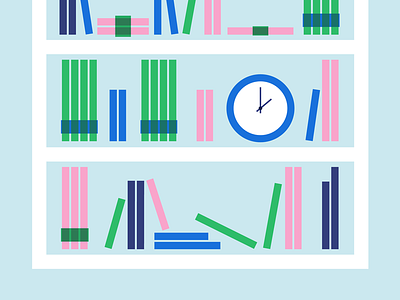 Books 📚 book books clock colour illustration illustrator