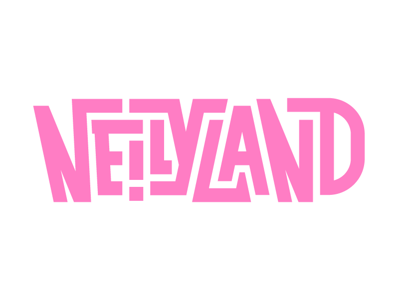 Neilyland Type branding colour design fun illustration lettering logo pink type typography vector