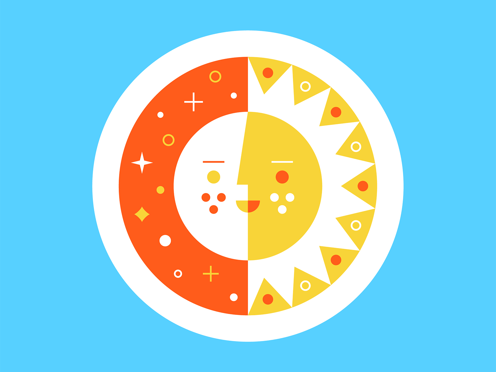 Some suns! 🌞 colour illustration illustrator moon orange space stars sun sunset vector yellow