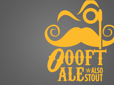 Ooft Ale beer logo mustache