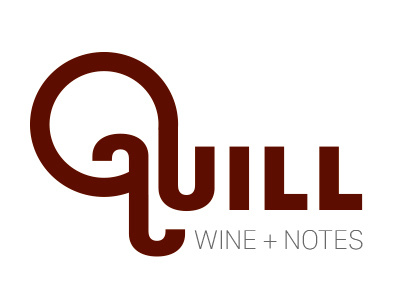 Quill branding clean logo simple wine