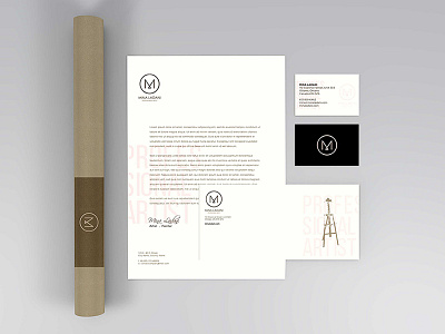 Branding artist branding business card design logo print stationery website