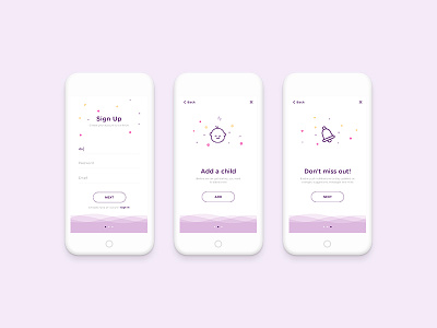 Sign up - Baby Tracker App