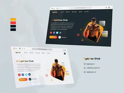 Workout Gym Landing Page (Fitness) concept design design fitnes graphic design gym ui uiux web workout