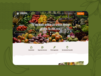 Virunga Landing Page africa fruit graphic design green landing page orange raw ui webdesign website