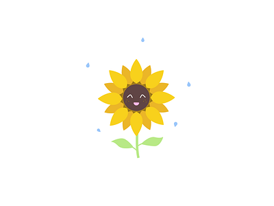 Juggling sunflower cute design flower forfun illustration