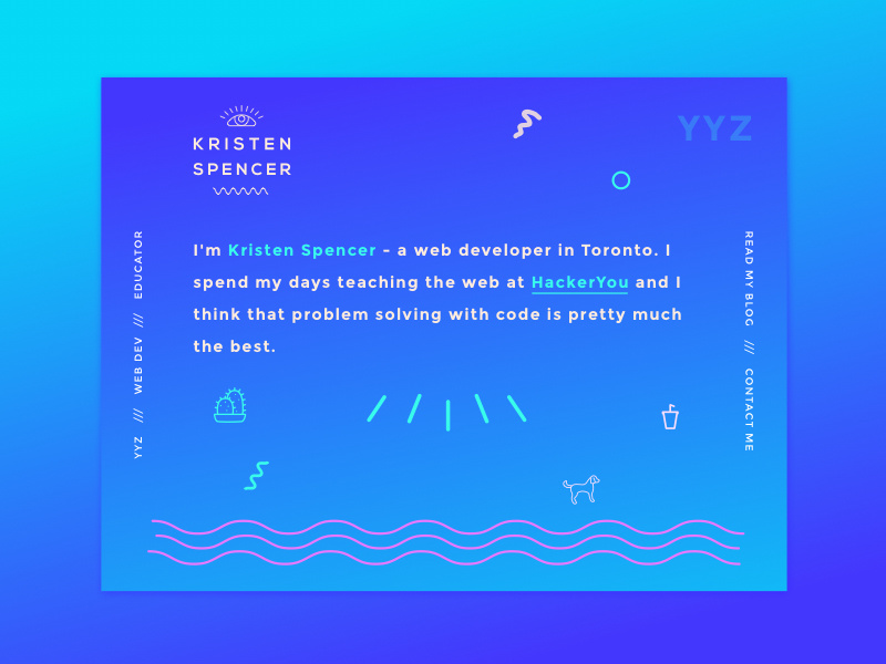 Kristen Spencer personal site fun illustration design