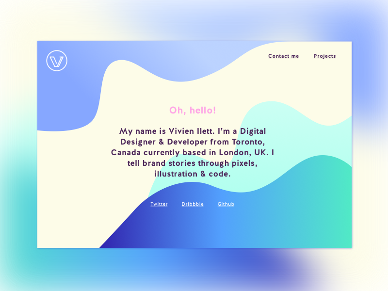 Personal Site homepage landing page just for fun redesign personal site