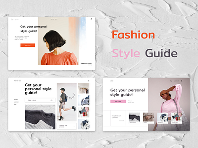 Fashion Style Guide design graphic design typography ui ux web service website