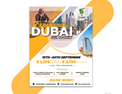 Travel Dubai Flyer dubai flyer graphicdesign tour travel trip vacation
