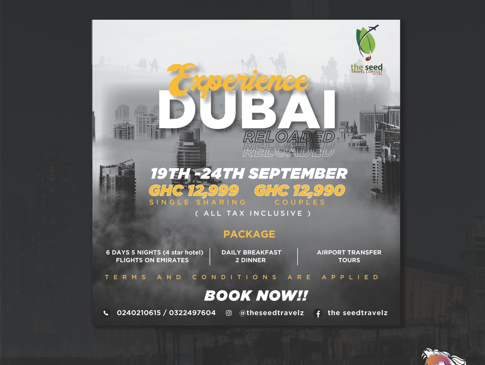 Dubai Travel Flyer by Andy Williams TwumasiAmpofo on Dribbble
