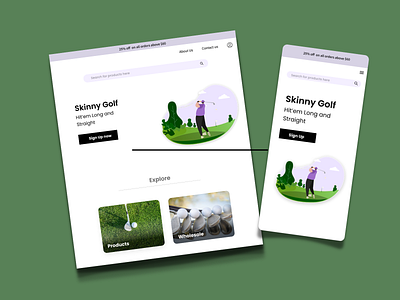 Skinny Golf 3d age animation branding design illustration logo mobile ui ux