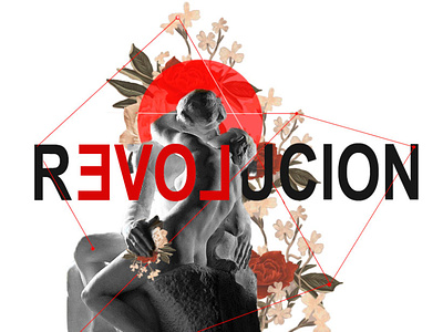 Love revolution art artist collageart composition design escultura typography