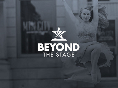 Beyond The Stage Logo dance studio foot lights lights logo stage star theater