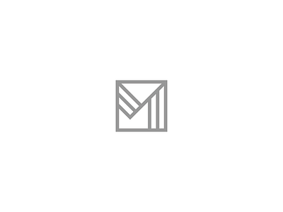 M branding letter line m modern shapes typography