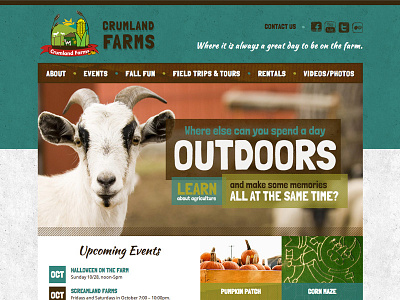 Maahaa ... Crumland Farms Homepage color html octavo designs texture website