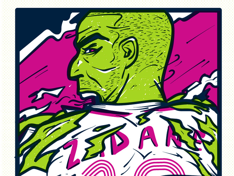 The Incredible Zizou hulk zidane zizou illustration