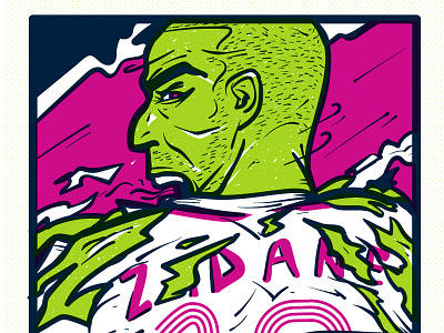 The Incredible Zizou hulk illustration zidane zizou