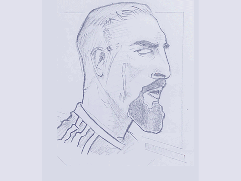 Franck Ribéry Portrait fc bayern football illustration portrait progress ribery ribéry